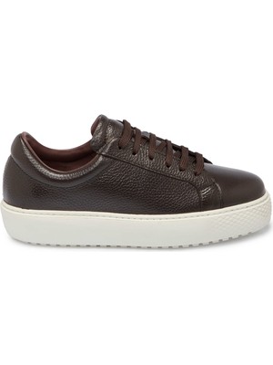 Tergan Kahverengi Hakiki Deri Erkek Sneaker - E25S1AY57485-A42