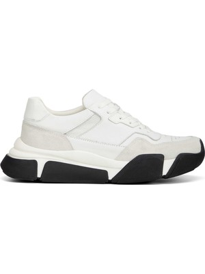 Tergan Beyaz Hakiki Deri Erkek Sneaker - E26I1AY57600-W25