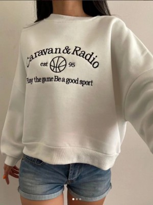 Empressco Kadın Oversize Caravan&radio Sweatshirt