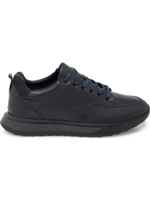 Tergan Lacivert Hakiki Deri Erkek Sneaker - E25S1AY57416-A31