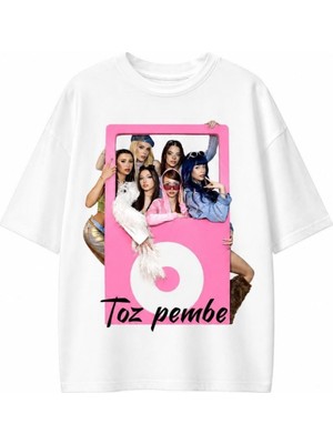 Dereff Manifest Toz Pembe Çerçeveli T-Shirt