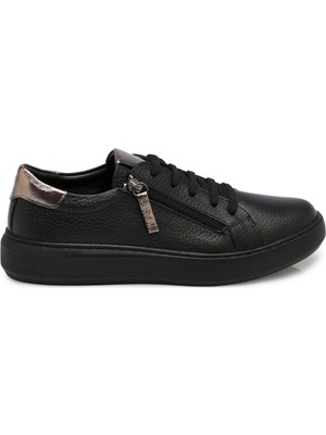 Tergan Siyah Hakiki Deri Kadın Sneaker - K25S1AY68141-A41