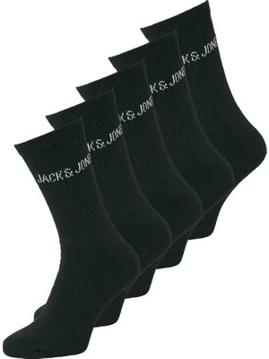 Jack & Jones 12266536 Jacregen Tennis 5 Pack Noos Çorap Siyah