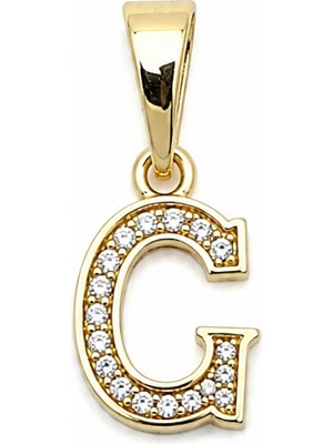 Sose Moda Zirkon Taşlı Gold Renk G Harfi Xuping Kolye Ucu