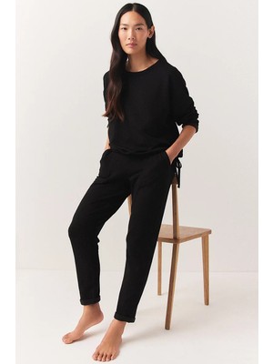 The White Company Polar Astarlı Organik Pamuklu Kadın Eşofman Altı