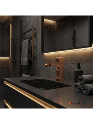 Kale Karina Rose Gold Lavabo Bataryası