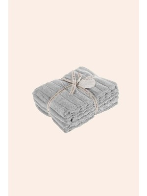 İrya Arora %100 Pamuk 4'lü Havlu Seti 50X90 cm Ash Grey