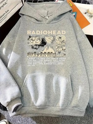Empressco Unisex Minimal Kapüşon Baskılı Kapüşonlu Cepli Oversize Rahat Kesim Sweatshirt