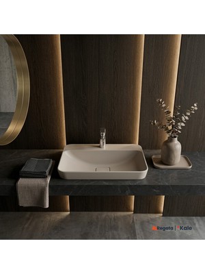 Kale Zero 2.0 60X40 cm Mat Vizon Yarı Gömme Dikdörtgen Lavabo