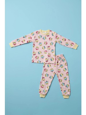 Bony Socks Kız Çocuk Cupcake Desenli Pijama Takımı