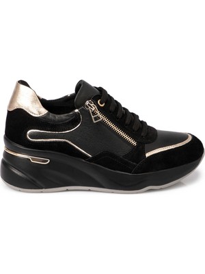 Tergan Siyah Hakiki Deri Kadın Sneaker - K25S1AY68219-A23