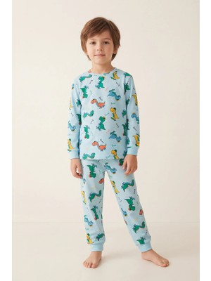 Bony Socks Erkek Çocuk Dinozor Desenli Pijama Takımı