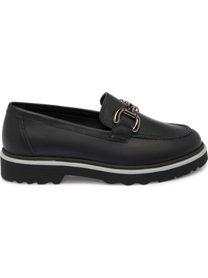 Tergan Siyah Hakiki Deri Kadın Loafer - K25S1AY68322-A23