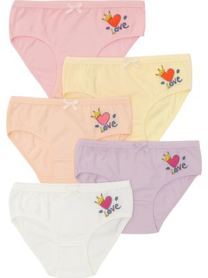 Bony Socks Kız Çocuk Kalpli 5'li Külot