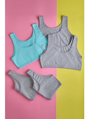 Bony Socks Kız Çocuk 5 Li Paket  Kalın Askılı Sporcu Büstiyer Çok Renkli