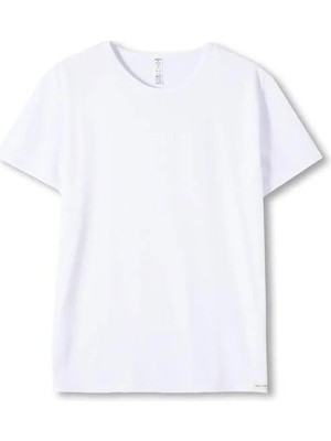 Bony Socks Basic Modal O Yaka Erkek Tshirt Beyaz
