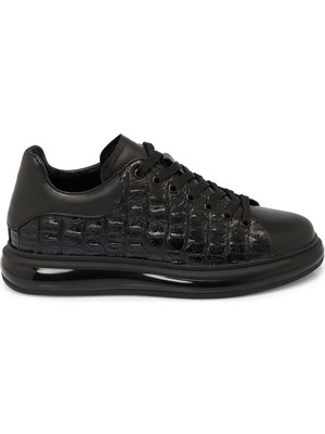 Tergan Siyah Hakiki Deri Erkek Sneaker - E25S1AY57394-A23
