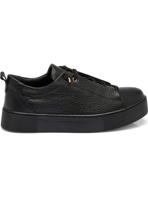 Tergan Siyah Hakiki Deri Kadın Sneaker - K25S1AY68142-A41