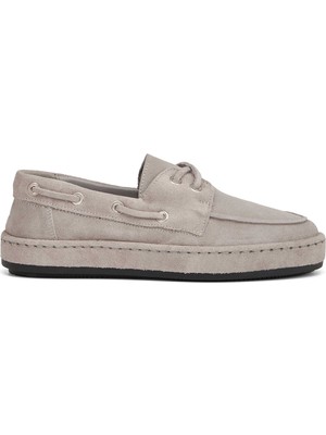 Tergan Gri Hakiki Süet Deri Kadın Sneaker - K26I1AY68526-C11