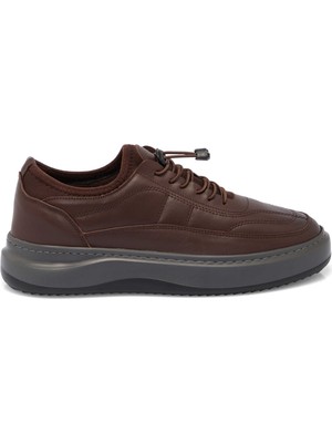 Tergan Kahverengi Hakiki Deri Erkek Sneaker - E25S1AY57414-A24