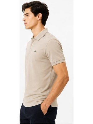 Lacoste Polo Yaka  Bej Regular Fit