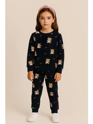 Bony Socks Kız Çocuk Teddy Desenli Pijama Takımı