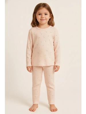Bony Socks Kız Çocuk Çiçek Desenli Pijama Takımı Pembe