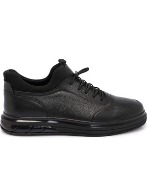 Tergan Siyah Hakiki Deri Erkek Sneaker - E25S1AY57437-A23