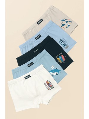 Bony Socks Erkek Çocuk 5'li Karışık Desenli Boxer