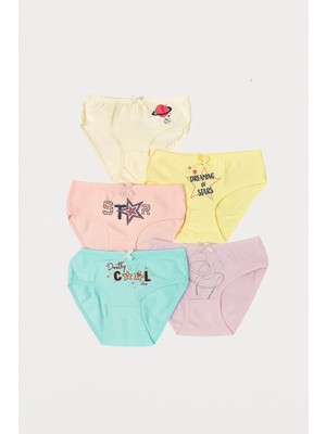 Bony Socks Kız Çocuk Desenli 5'li Paket Külot