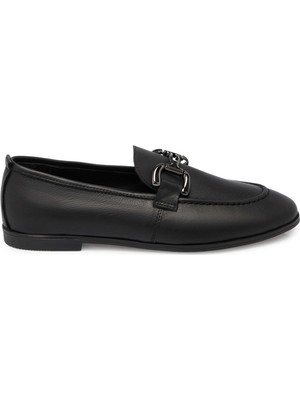 Tergan Siyah Hakiki Deri Kadın Loafer - K25S1AY68359-A23
