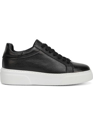 Tergan Siyah Hakiki Deri Kadın Sneaker - K4MEAY068702-A41