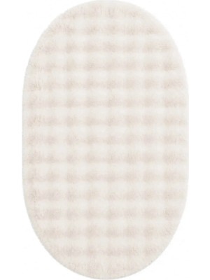 Sihirli Halı Belvia Serisi 40006 Model Krem Renk Oval Kesim Halı