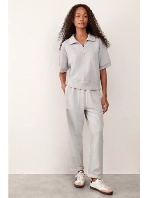 The White Company Organik Pamuklu Cepli Kadın Eşofman Altı
