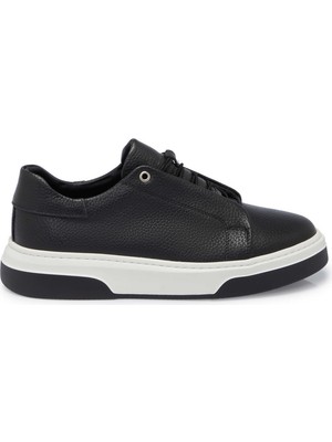 Tergan Siyah Hakiki Deri Erkek Sneaker - E25S1AY57424-A41