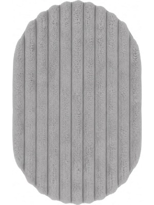 Sihirli Halı Diamor Serisi 40004 Model Gri Renk Oval Kesim Halı
