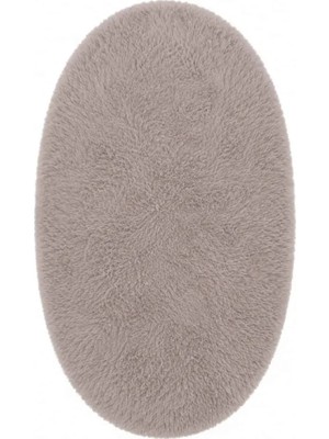 Sihirli Halı Nuvy Serisi 40003 Model Taş Renk Oval Kesim Halı