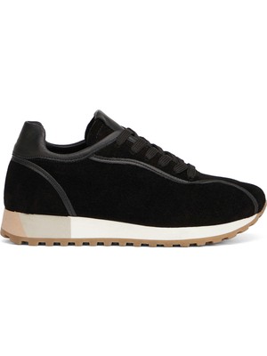 Tergan Siyah Hakiki Süet Deri Kadın Sneaker - K26I1AY68648-A01