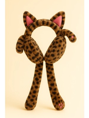 Bony Socks Leoparlı Kulak Koruyucu Desenli
