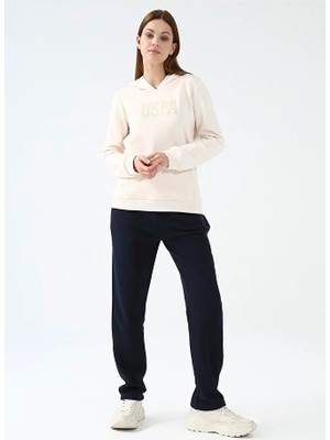 U.S. Polo Assn. Bağlamalı Bel Standart Lacivert Kadın Pantolon GIZMOP-SK022