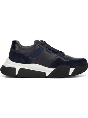 Tergan Lacivert Hakiki Deri Erkek Sneaker - E26I1AY57600-W32