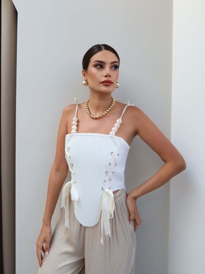 Esra Helvacı Inci Omuz Bağlamalı Korse
