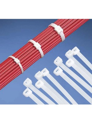 Empressco Beyaz Kablo Bağı Plastik Cırt Kelepçe 4.8X250MM 25 cm (100 Adet)