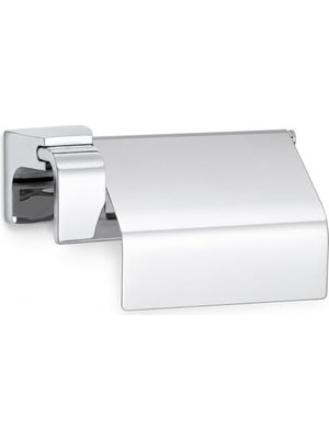 Livizmir Moda F1 Model Lüx Krom Kapaklı Tuvalet Kağıdı Askısı, Montajlı Metal Wc Kağıtlık, Parlak Krom Banyo Aksesuarı, Duvara Vidalı Tuvalet Kağıtlığı, 5 Yıl Garantili