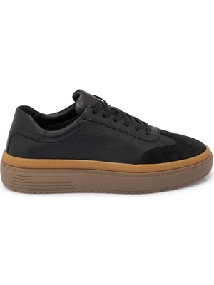 Tergan Siyah Hakiki Deri Kadın Sneaker - K25S1AY68168-A23