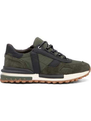 Tergan Haki Deri - Tekstil Erkek Sneaker - E25S1AY57399-J86