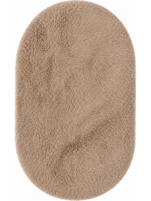 Sihirli Halı Nuvy Serisi 40011 Model Camel Renk Oval Kesim Halı