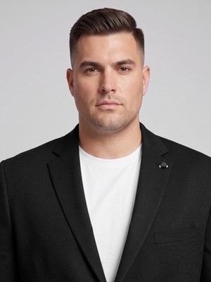 Plus Scorpion Büyük Beden Erkek Blazer Ceket – Klasik Yaka Modern Kesim Şık Kumaş Ceket