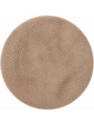 Sihirli Halı Nuvy Serisi 40011 Model Camel Renk Yuvarlak Kesim Halı