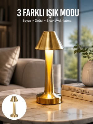 Sora Home Kablosuz LED Masa Lambası 1800MAH 3 Renk Aydınlatma Dokunmatik Yeni Nesil